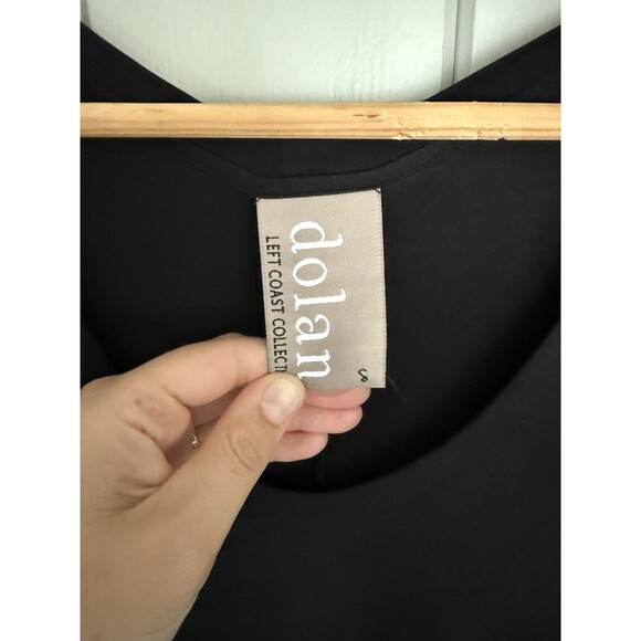 Dolan Left Coast Anthropologie Dress S Small Black Mixed Fabric Pocket S/S - Picture 2 of 4